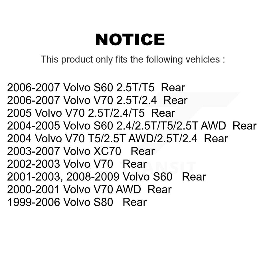 Rear Semi-Metallic Disc Brake Pads NWF-PRM795 For Volvo S60 V70 XC70 S80
