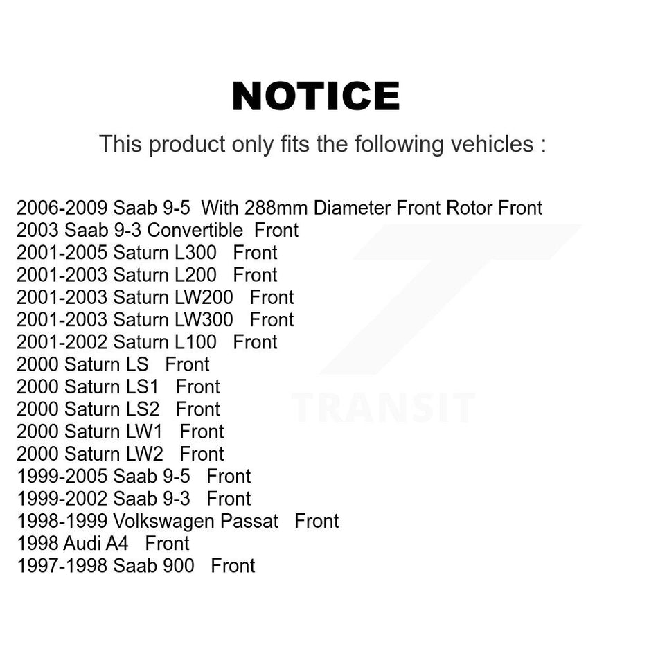 Front Semi-Metallic Disc Brake Pads NWF-PRM800 For Saturn Saab L200 9-5 9-3 L300 Volkswagen Passat LS1 L100 LW200 LS2 900 LW300 LW2 LW1 LS Audi A4