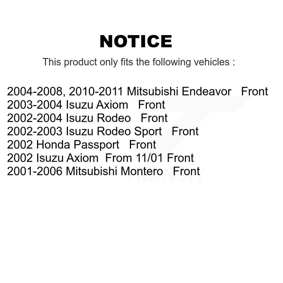 Front Semi-Metallic Disc Brake Pads NWF-PRM867 For Mitsubishi Endeavor Isuzu Rodeo Montero Axiom Honda Passport Sport