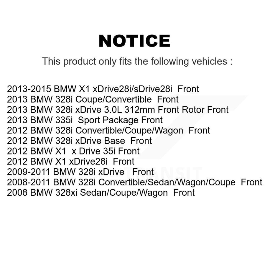 Front Semi-Metallic Disc Brake Pads NWF-PRM918A For BMW 328i xDrive X1 328xi 335i