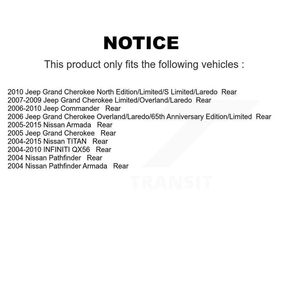 Rear Ceramic Disc Brake Pads NWF-PTC1041 For Jeep Nissan Grand Cherokee TITAN Armada Commander INFINITI QX56 Pathfinder