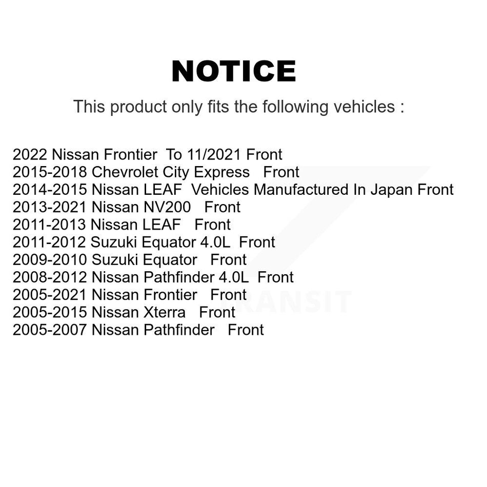Front Ceramic Disc Brake Pads NWF-PTC1094 For Nissan Frontier Pathfinder Xterra NV200 LEAF Chevrolet City Express Suzuki Equator