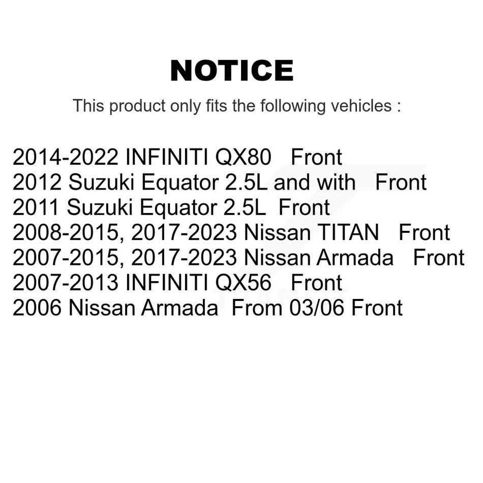 Front Ceramic Disc Brake Pads NWF-PTC1509 For Nissan Armada TITAN INFINITI QX80 QX56 Suzuki Equator