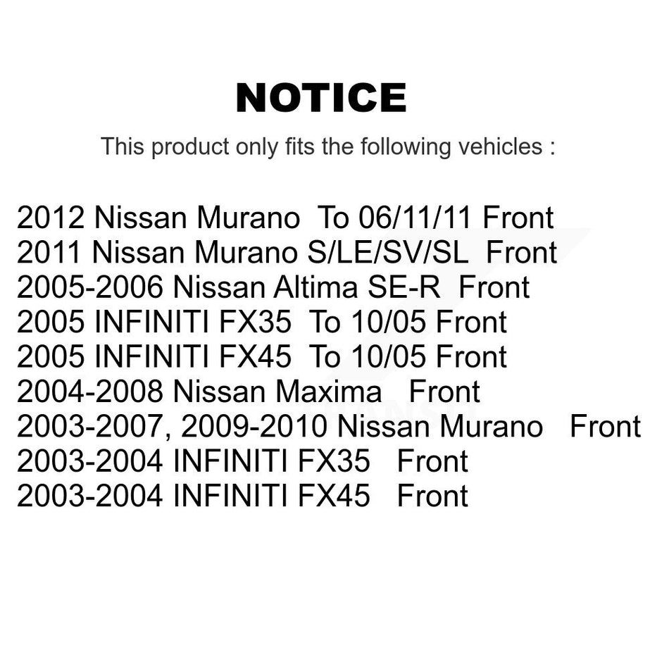 Front Ceramic Disc Brake Pads NWF-PTC969 For Nissan Murano Altima Maxima INFINITI FX35 FX45