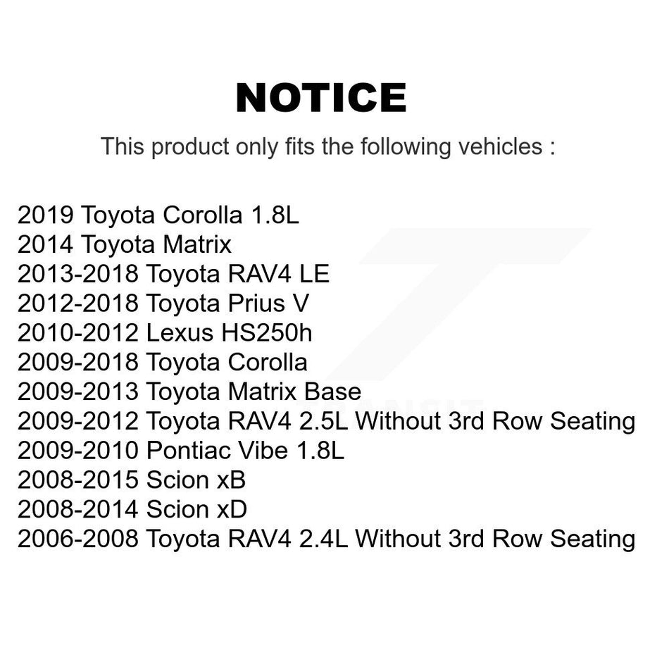 Front Semi-Metallic Disc Brake Pads PPF-D1210 For Toyota Corolla RAV4 Scion xB Prius V xD Matrix Pontiac Vibe Lexus HS250h