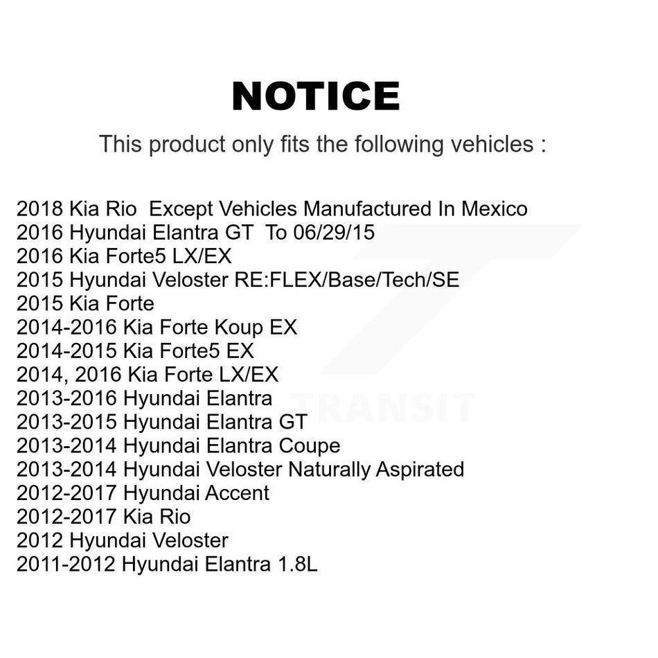 Front Semi-Metallic Disc Brake Pads PPF-D1543 For Hyundai Elantra Kia Accent Forte Rio Veloster GT Forte5 Coupe Koup