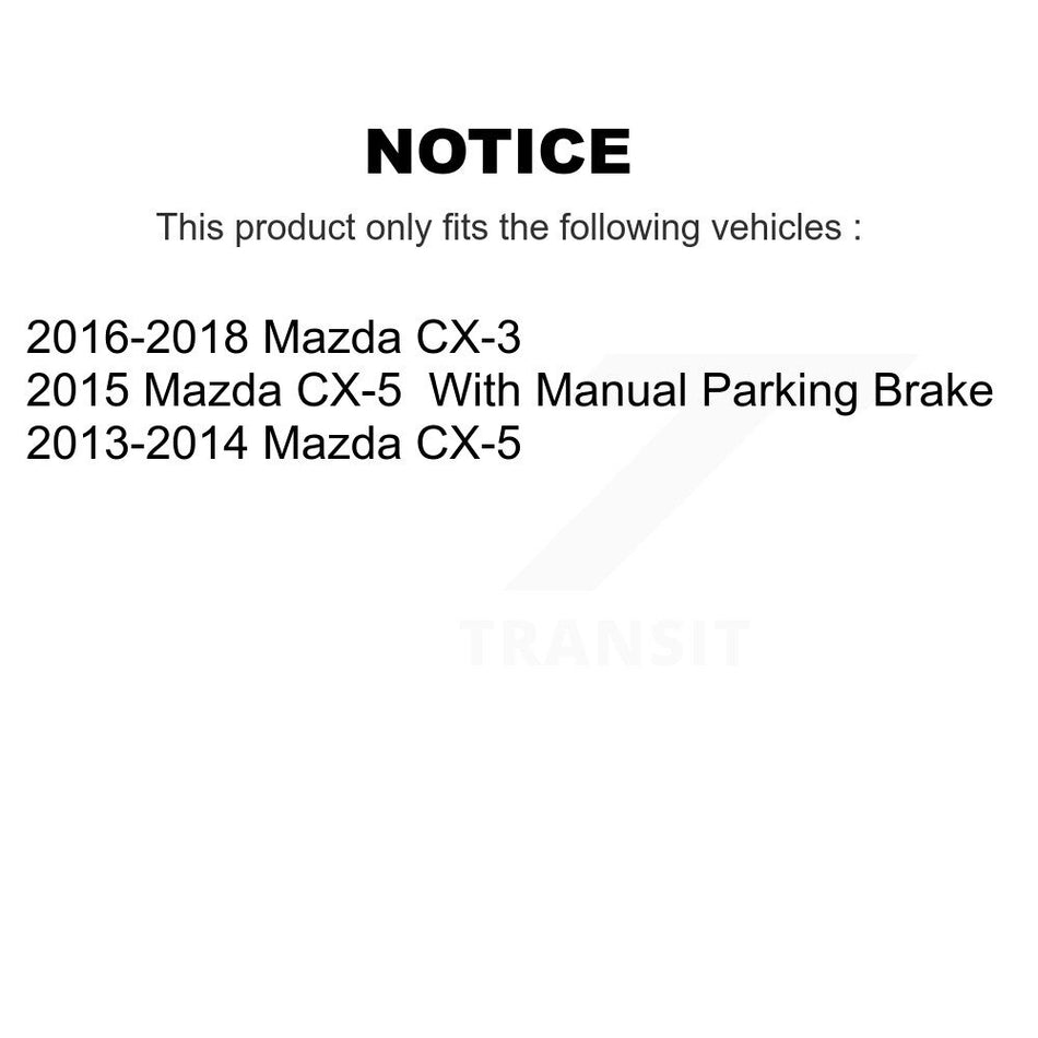 Rear Semi-Metallic Disc Brake Pads PPF-D1624 For Mazda CX-5 CX-3