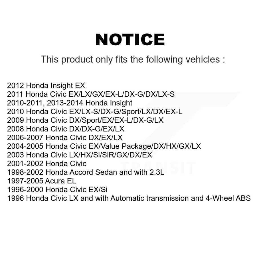 Front Semi-Metallic Disc Brake Pads PPF-D465A For Honda Civic Accord Insight Acura EL