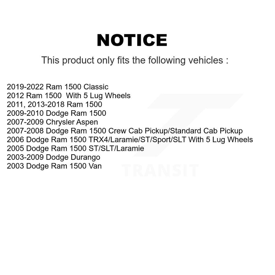 Rear Semi-Metallic Disc Brake Pads PPF-D967 For Ram 1500 Dodge Durango Classic Chrysler Aspen Van