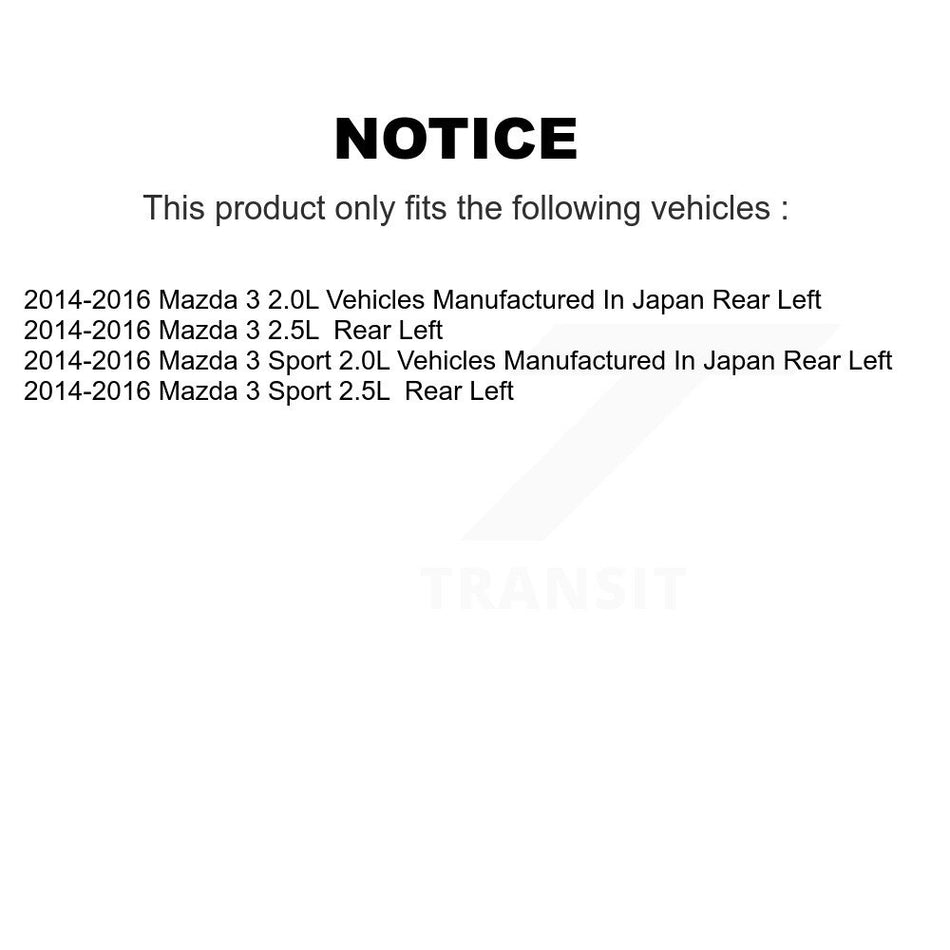 Rear Left (Driver Side) Disc Brake Caliper SLC-19B7155 For Mazda 3 Sport