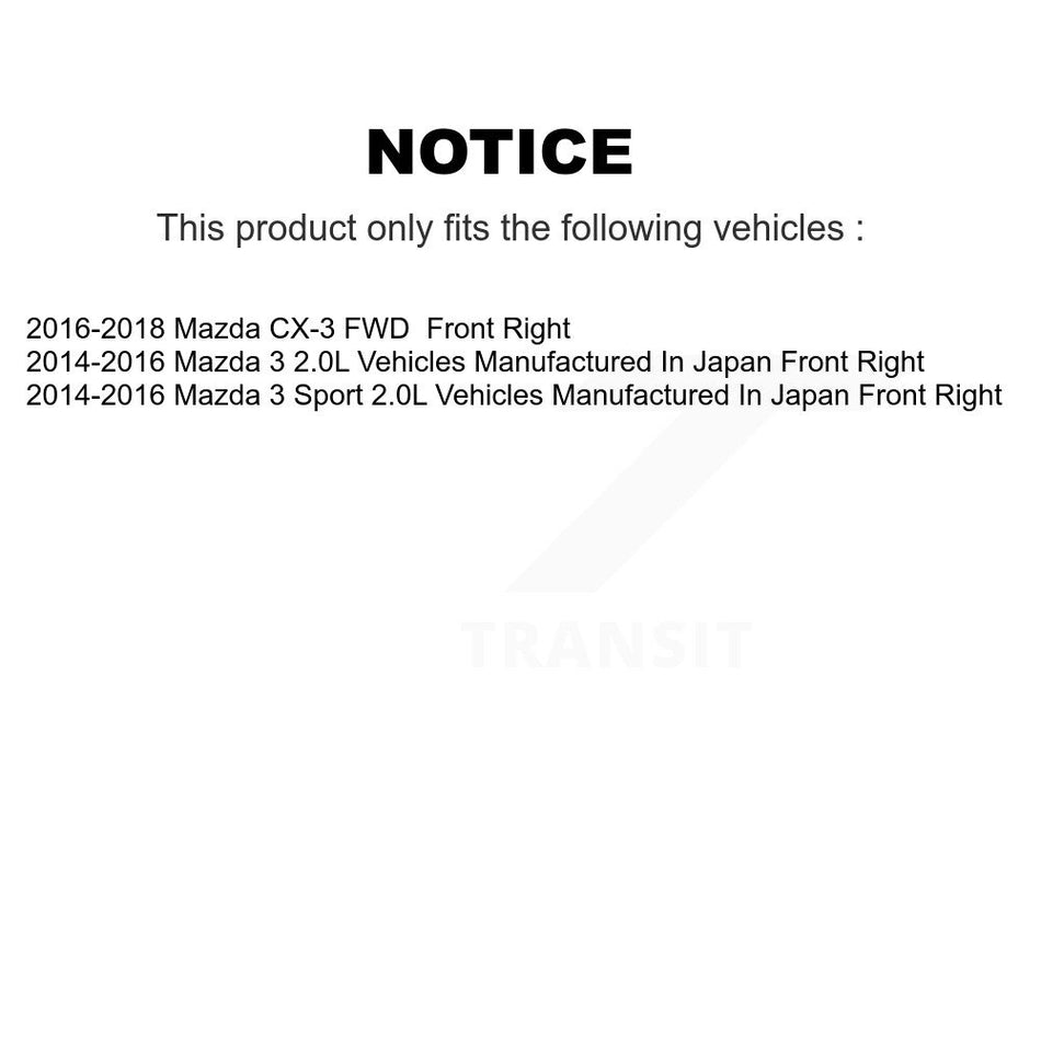 Front Right (Passenger Side) Disc Brake Caliper SLC-19B7159 For Mazda 3 CX-3 Sport