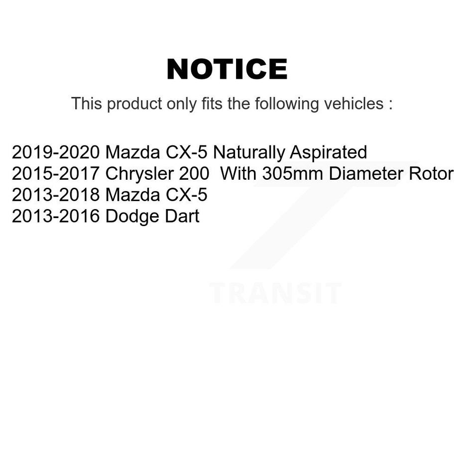 Front Ceramic Disc Brake Pads TEC-1623 For Mazda CX-5 Jeep Cherokee Dodge Dart Chrysler 200