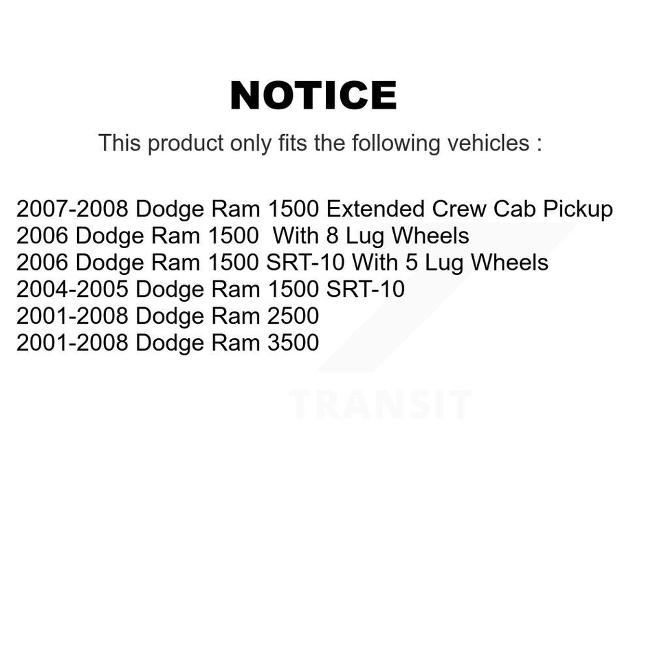 Rear Ceramic Disc Brake Pads TEC-702A For Dodge Ram 1500 2500 3500