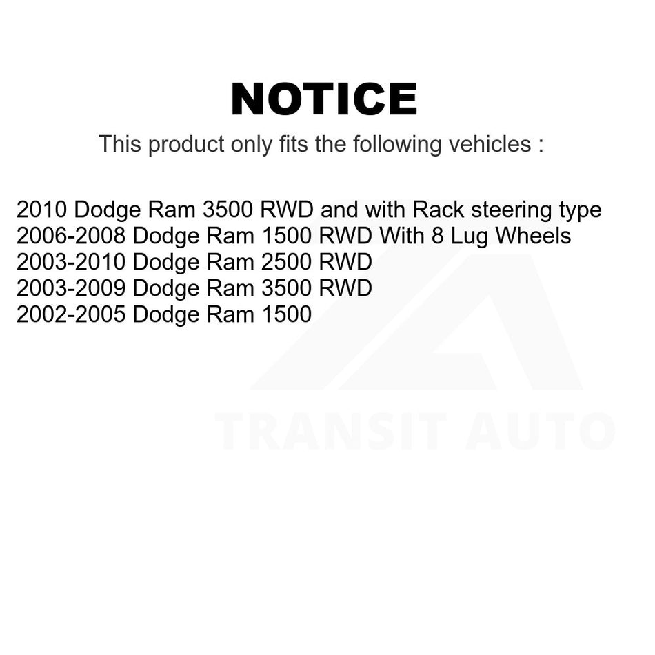 Front Outer Steering Tie Rod End TOR-ES3538 For Dodge Ram 1500 2500 3500