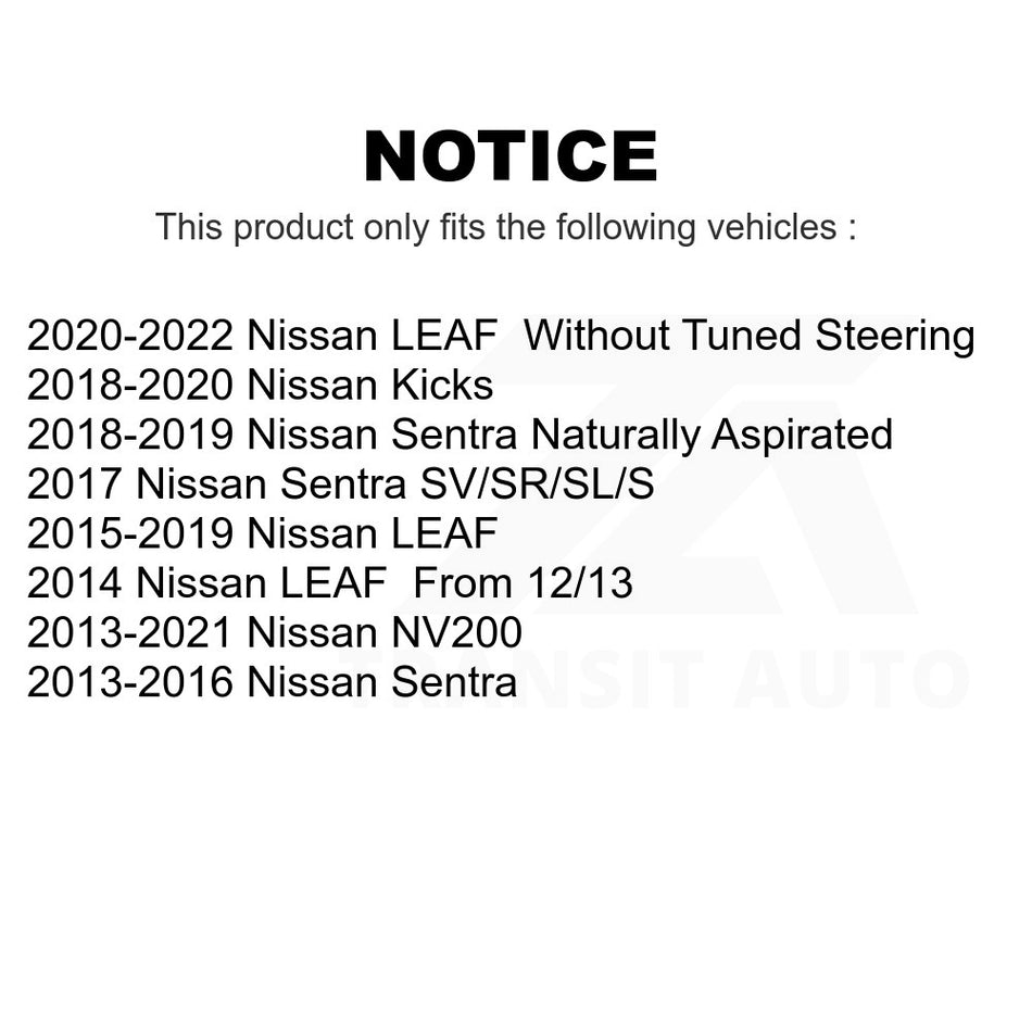 Right Outer Steering Tie Rod End TOR-ES800965 For Nissan Sentra NV200 Kicks LEAF