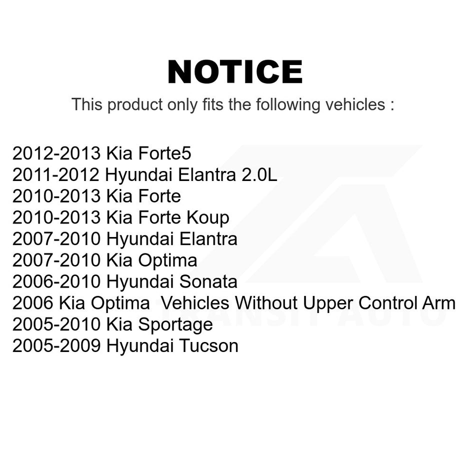 Front Lower Rearward Suspension Control Arm Bushing TOR-K201358 For Hyundai Elantra Kia Sonata Forte Sportage Tucson Optima Koup Forte5