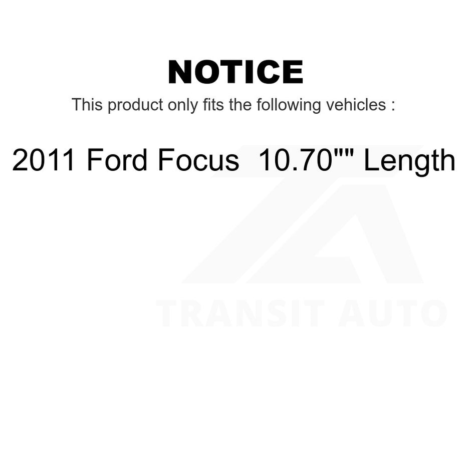 Front Suspension Stabilizer Bar Link Kit TOR-K750562 For 2011 Ford Focus 10.70" Length