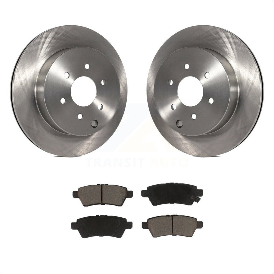 Rear Disc Brake Rotors And Ceramic Pads Kit For 2005-2012 Nissan Pathfinder K8C-102130 by Transit Auto