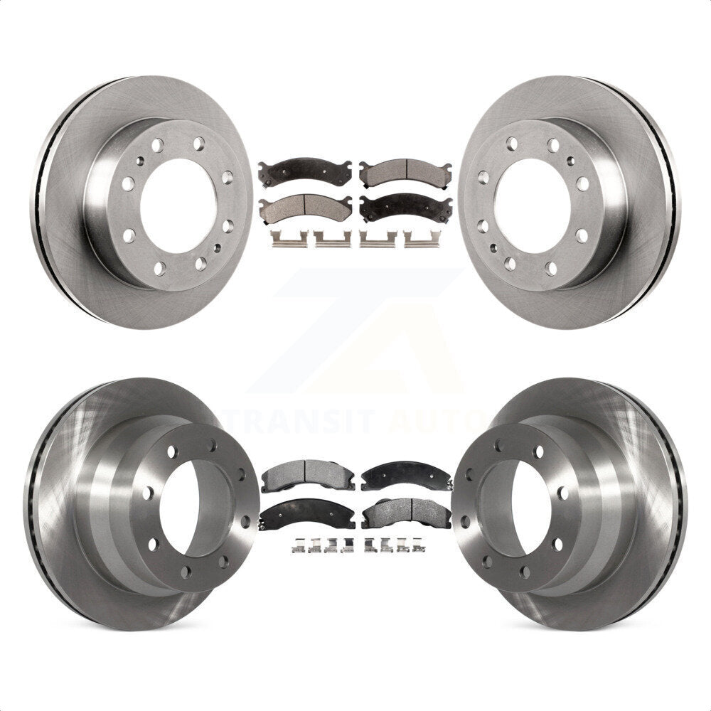 Front Rear Disc Brake Rotor Semi-Metallic Pad Kit For Chevrolet