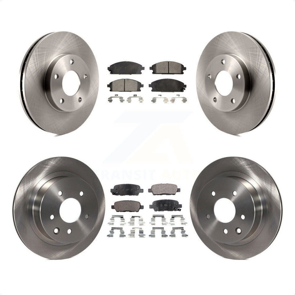 Front Rear Disc Brake Rotors And Semi-Metallic Pads Kit For 2005-2006 Nissan X-Trail K8F-101224 by Transit Auto