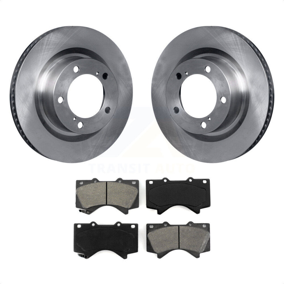 Front Disc Brake Rotors And Semi-Metallic Pads Kit For Toyota Tundra Sequoia Lexus LX570 Land Cruiser K8S-100536 by Transit Auto