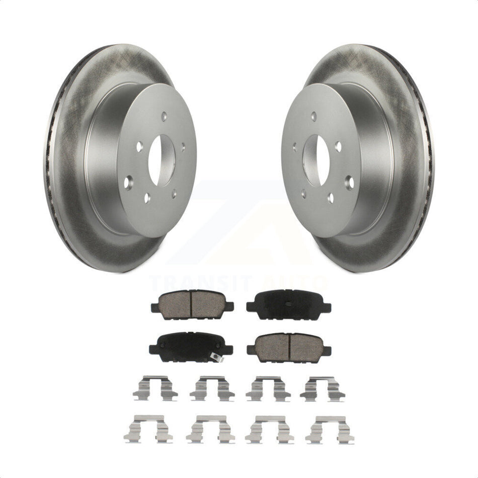 Rear Coated Disc Brake Rotors And Ceramic Pads Kit For Nissan Murano INFINITI Pathfinder QX60 Q50 Quest FX35 JX35 Q60 M37 QX70 Q70 Q70L FX45 FX37 M56 M35h KGC-101690