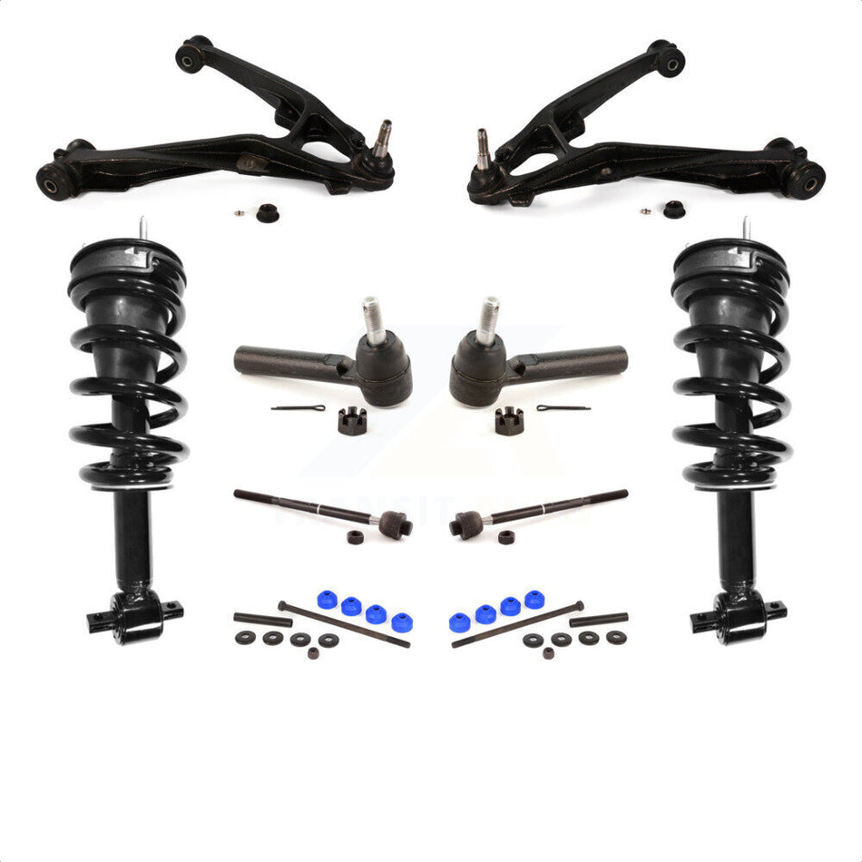 Front Control Arms Assembly And Complete Shock Tie Rods Link Sway Bar Suspension Kit (10Pc) For Chevrolet GMC Suburban 1500 Tahoe Yukon Cadillac XL Avalanche Escalade ESV KSS-103966 by Transit Auto