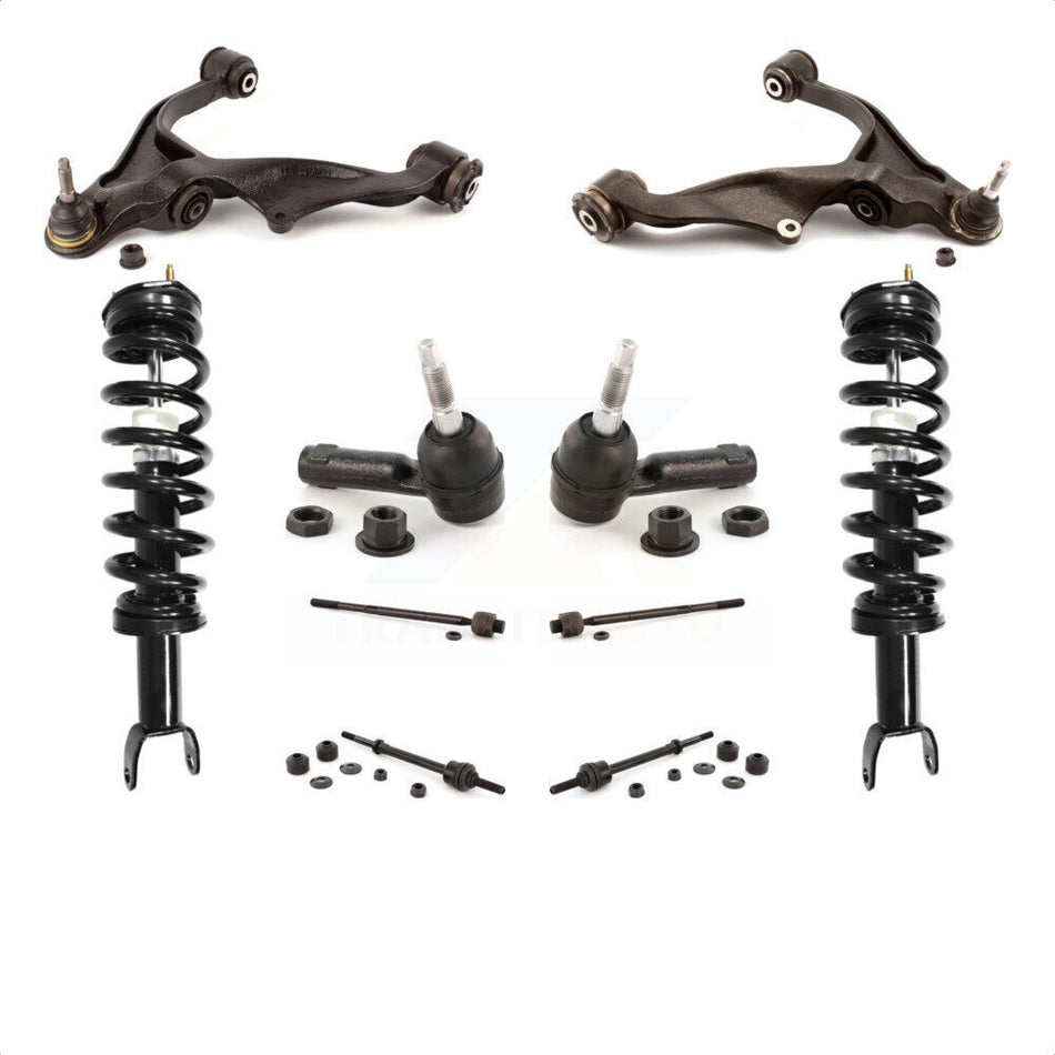 Front Control Arms Assembly And Complete Shock Tie Rods Link Sway Bar Kit (10Pc) For Ram 1500 Dodge Excludes Rear Wheel Drive TRX Models With Air Ride/Lift Suspension 4WD KSS-103974 by Transit Auto