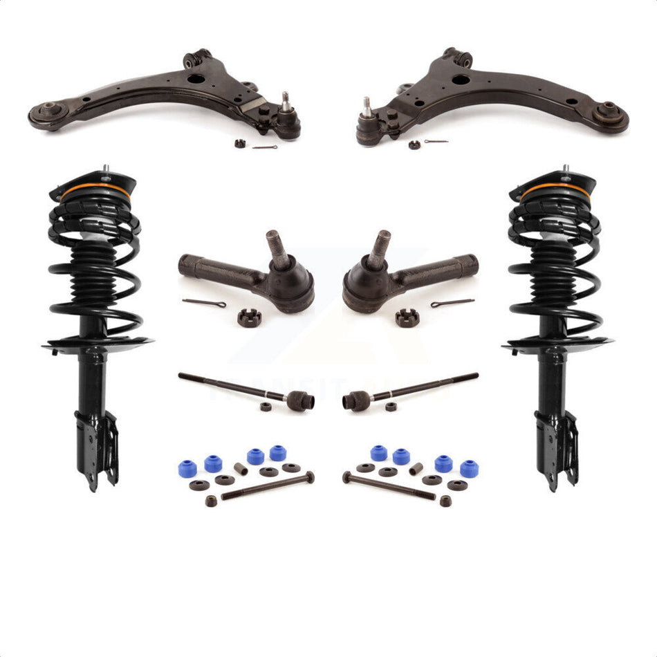 Front Control Arms And Complete Shock Tie Rods Link Sway Bar Suspension Kit (10Pc) For Pontiac Grand Prix Chevrolet Monte Carlo Excludes 17" 18" Wheels Police Taxi Models KSS-103976 by Transit Auto