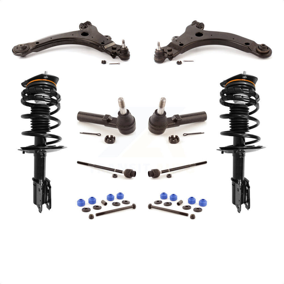 Front Control Arms & Complete Shock Tie Rods Link Sway Bar Kit (10Pc) For Buick Century LaCrosse Chevrolet Monte Carlo Regal Allure Excludes 17" 18" Wheels Police Taxi Models KSS-103978 by Transit Auto