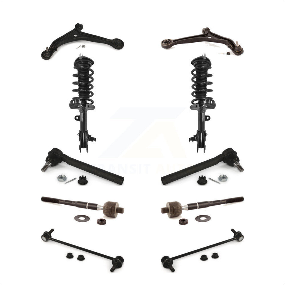 Front Control Arms Assembly And Complete Shock Tie Rods Link Sway Bar Suspension Kit (10Pc) For Honda Odyssey KSS-103989 by Transit Auto