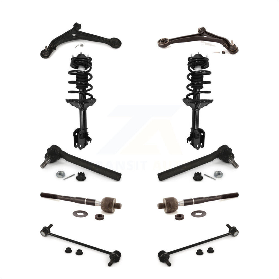 Front Control Arms Assembly And Complete Shock Tie Rods Link Sway Bar Suspension Kit (10Pc) For 2005-2007 Honda Odyssey LX EX EX-L KSS-103996 by Transit Auto