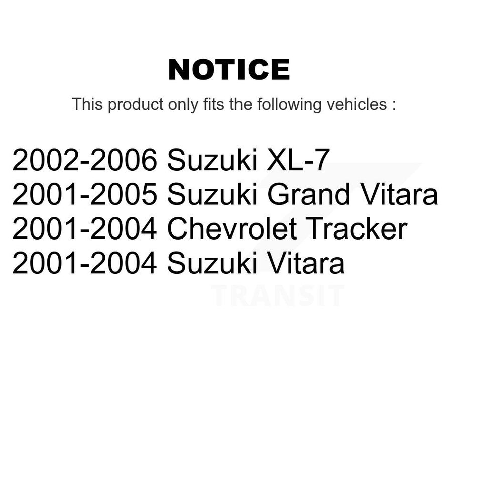 Front Wheel Bearing And Hub Assembly Pair For Suzuki Chevrolet Tracker XL-7 Grand Vitara K70-100277