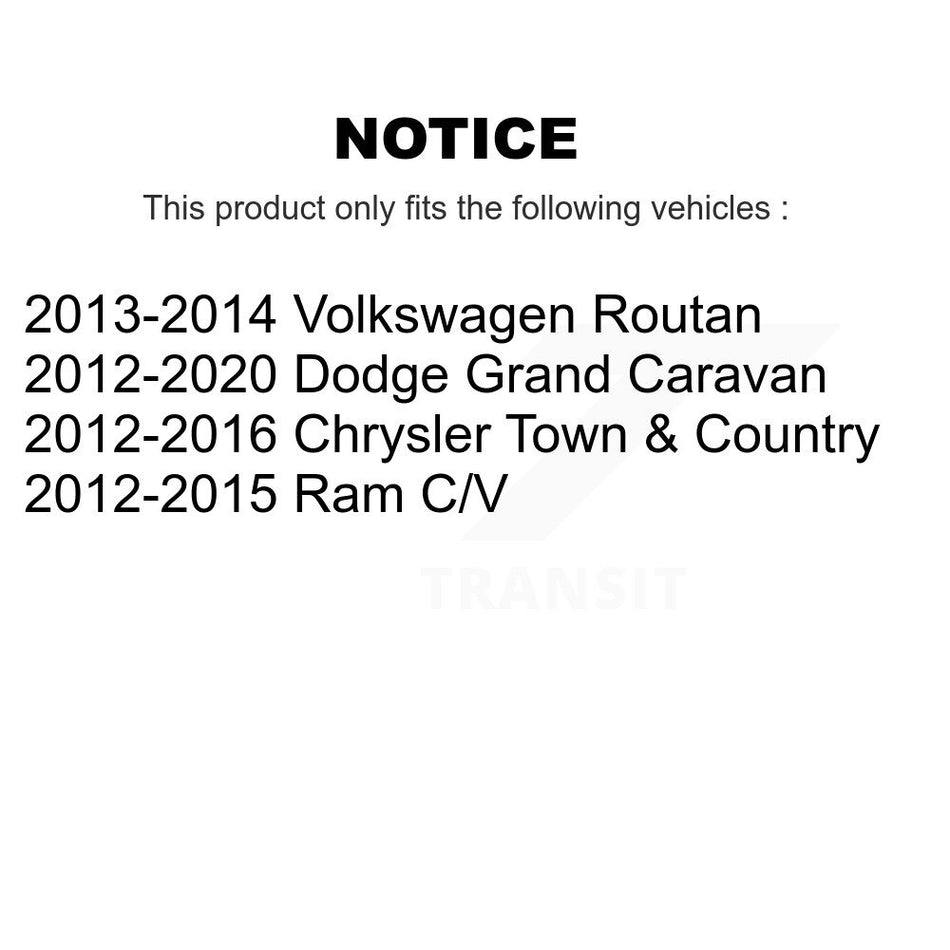 Front Wheel Bearing And Hub Assembly Pair For Dodge Grand Caravan Chrysler Town & Country Ram C/V Volkswagen Routan K70-100452