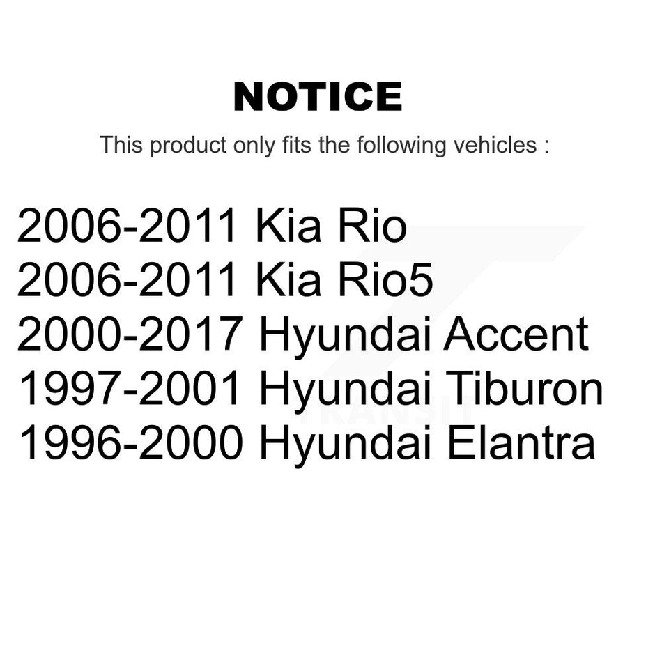 Front Wheel Bearing Pair For Hyundai Accent Kia Rio Rio5 Elantra Tiburon K70-100501