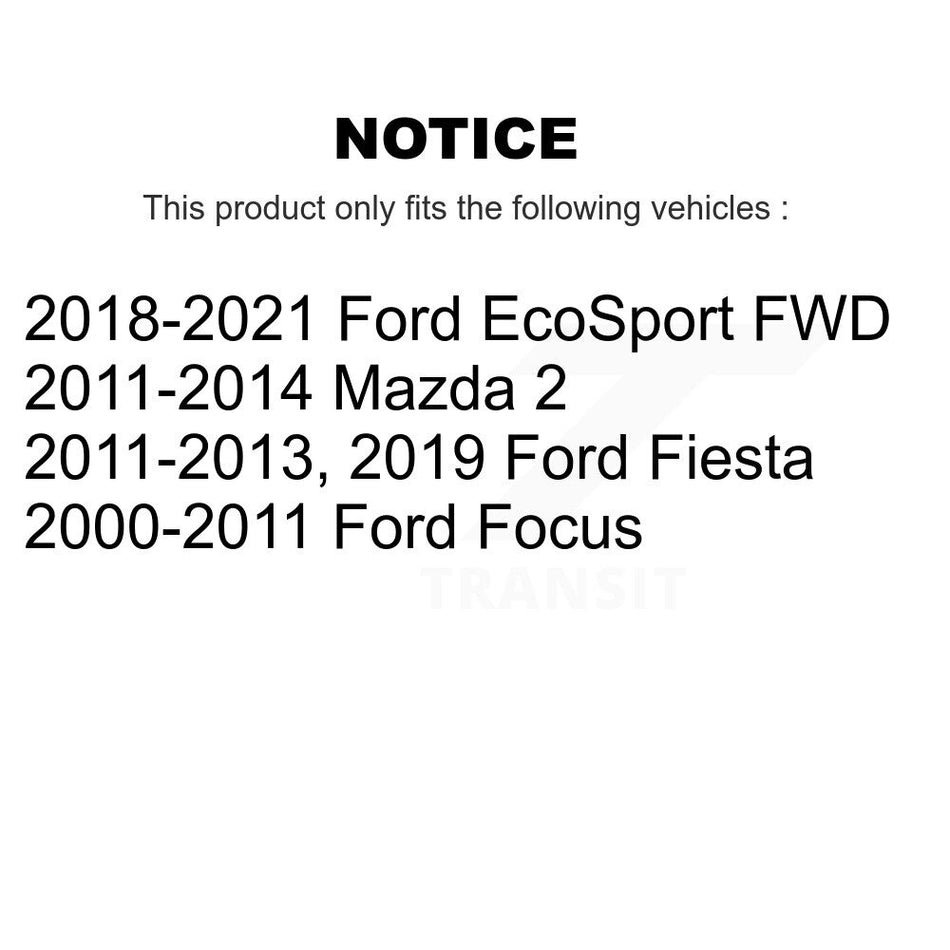 Front Wheel Bearing Pair For Ford Focus Fiesta EcoSport Mazda 2 K70-100502