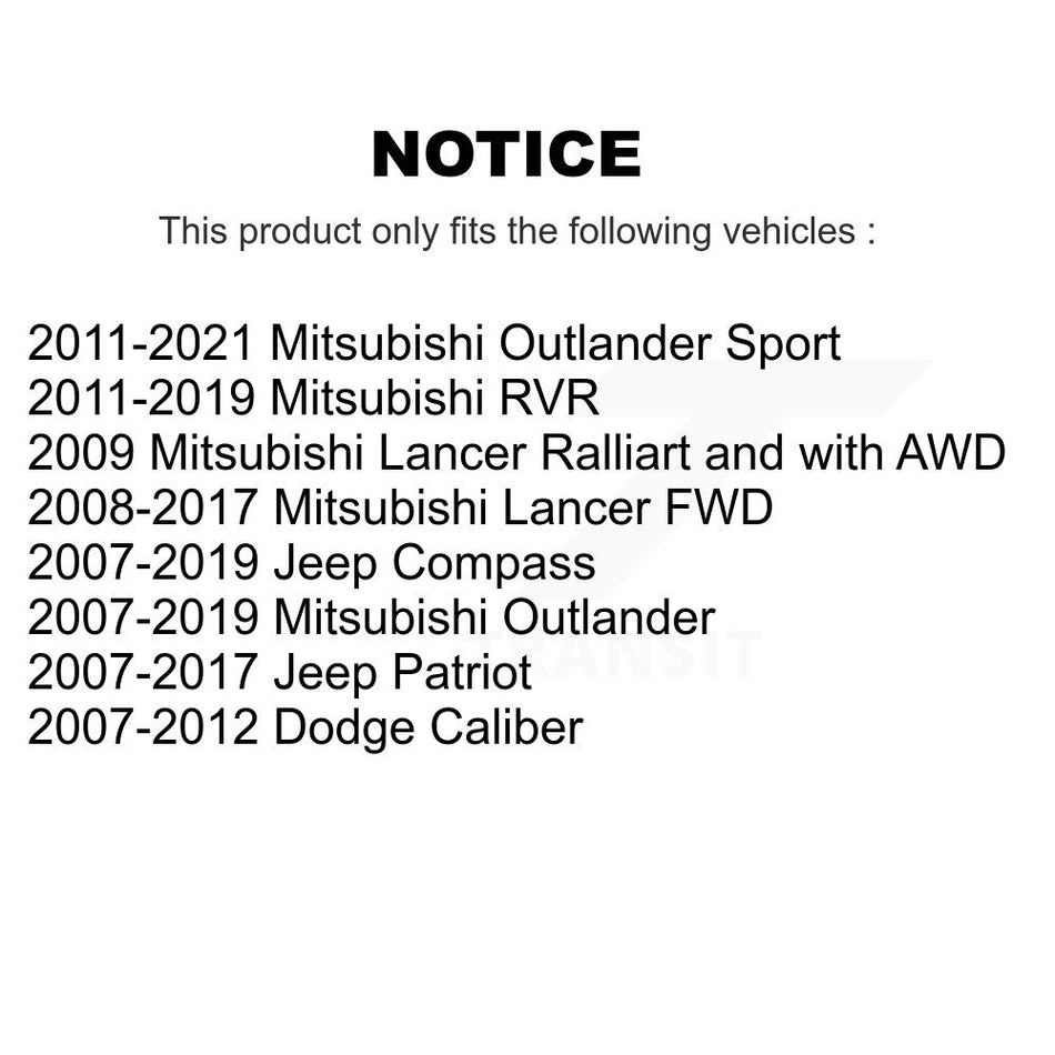 Front Wheel Bearing Pair For Jeep Compass Patriot Mitsubishi Dodge Caliber Outlander Sport Lancer RVR K70-100528