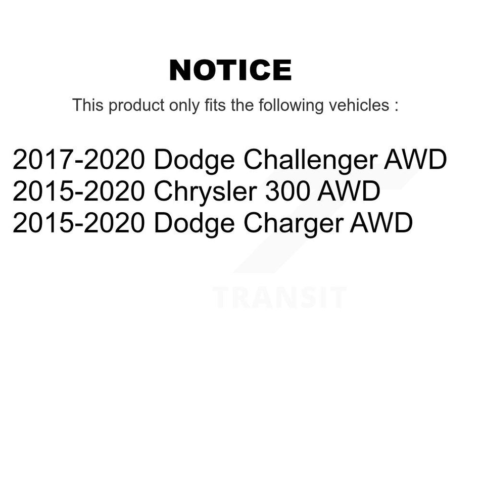 Front Rear Wheel Bearing & Hub Assembly Kit For Dodge Charger Chrysler 300 Challenger AWD K70-101425