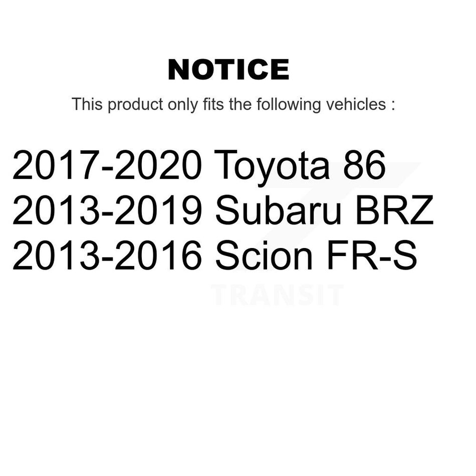 Front Rear Wheel Bearing & Hub Assembly Kit For Scion FR-S Subaru BRZ Toyota 86 K70-101437