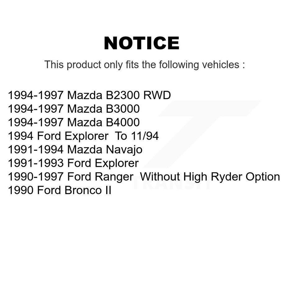 Front Suspension Shock Absorber Pair For Ford Ranger Explorer Mazda B2300 B4000 B3000 Bronco II Navajo K78-100052