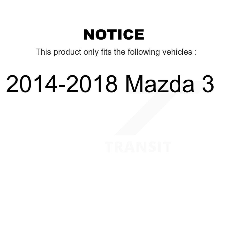 Rear Suspension Shock Absorber Pair For 2014-2018 Mazda 3 K78-100410