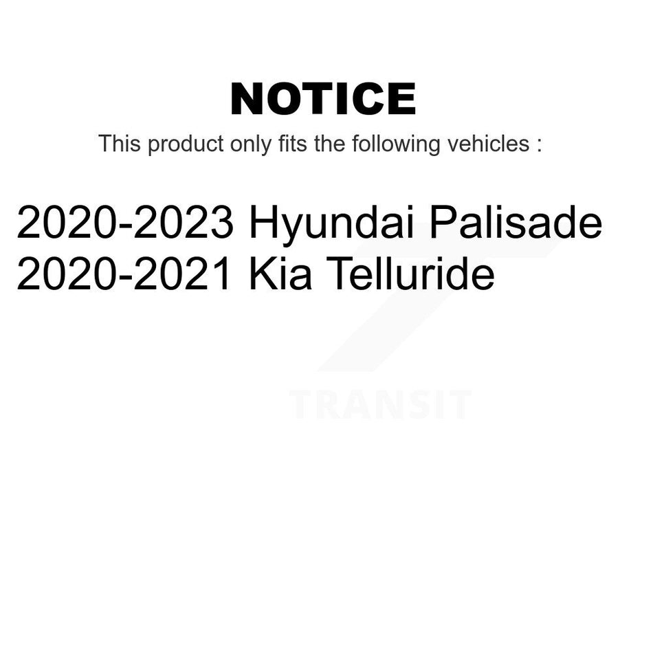 Front Disc Brake Rotors Pair For Kia Telluride Hyundai Palisade K8-102313