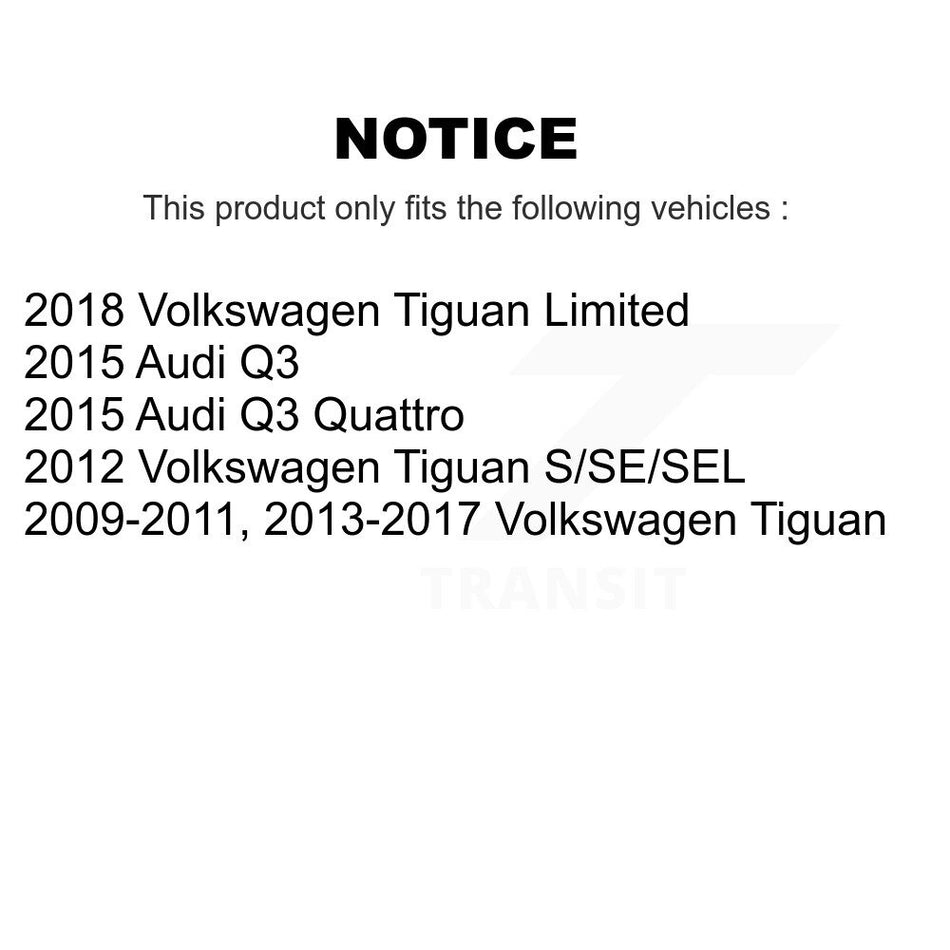 Front Rear Disc Brake Rotors And Semi-Metallic Pads Kit For Volkswagen Tiguan Audi Q3 Limited Quattro K8F-101221