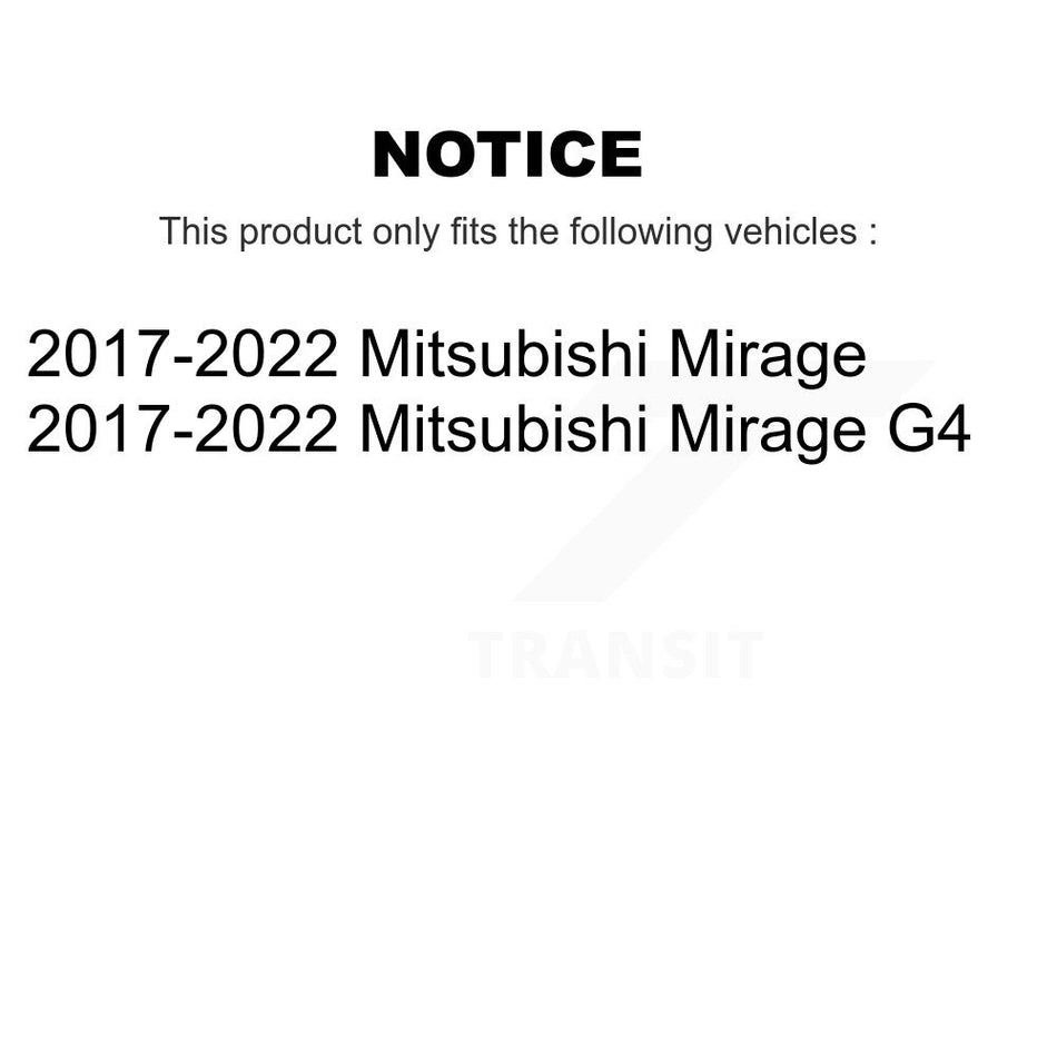 Front Disc Brake Rotors And Semi-Metallic Pads Kit For 2017-2022 Mitsubishi Mirage G4 K8F-102678
