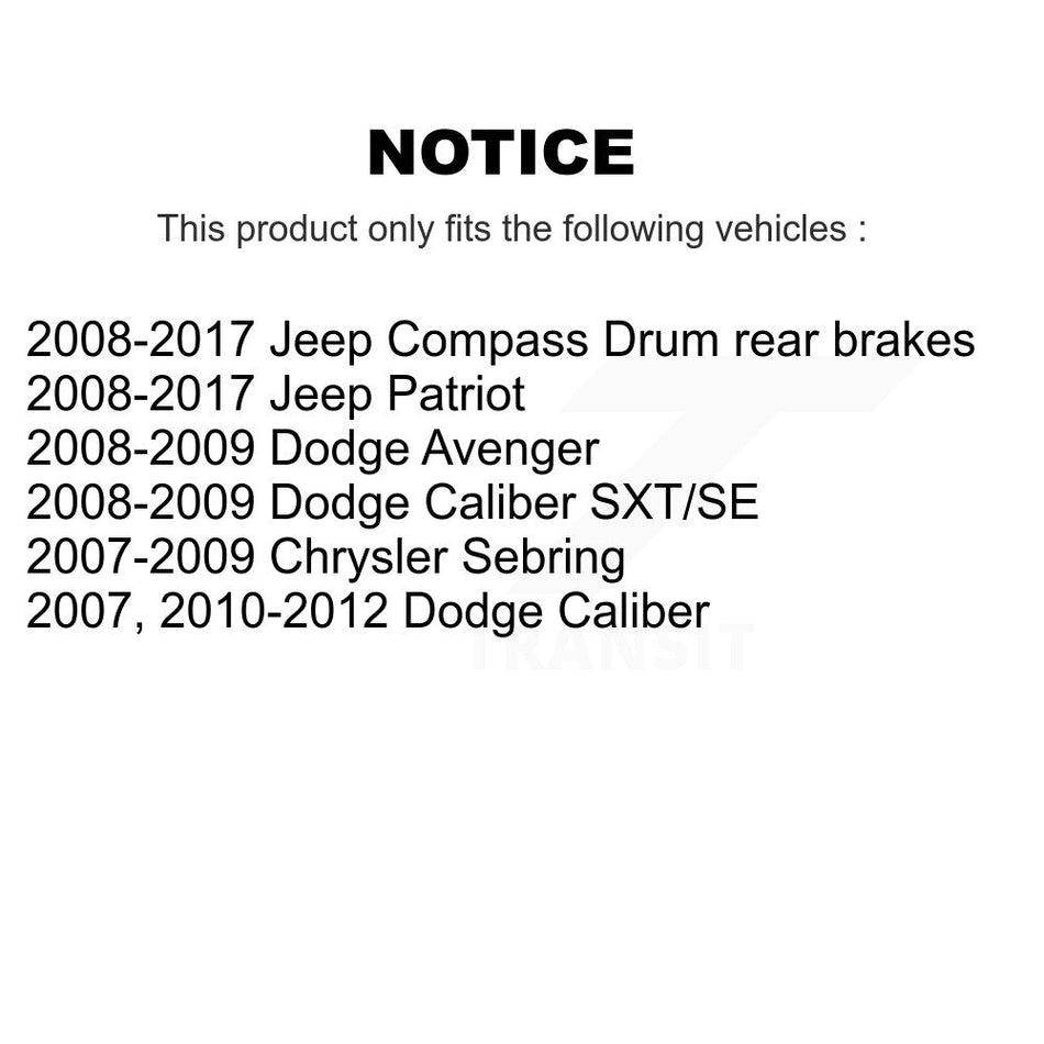 Rear Brake Drum Shoes And Spring Kit For Jeep Patriot Compass Dodge Caliber Chrysler Sebring Avenger K8N-100382