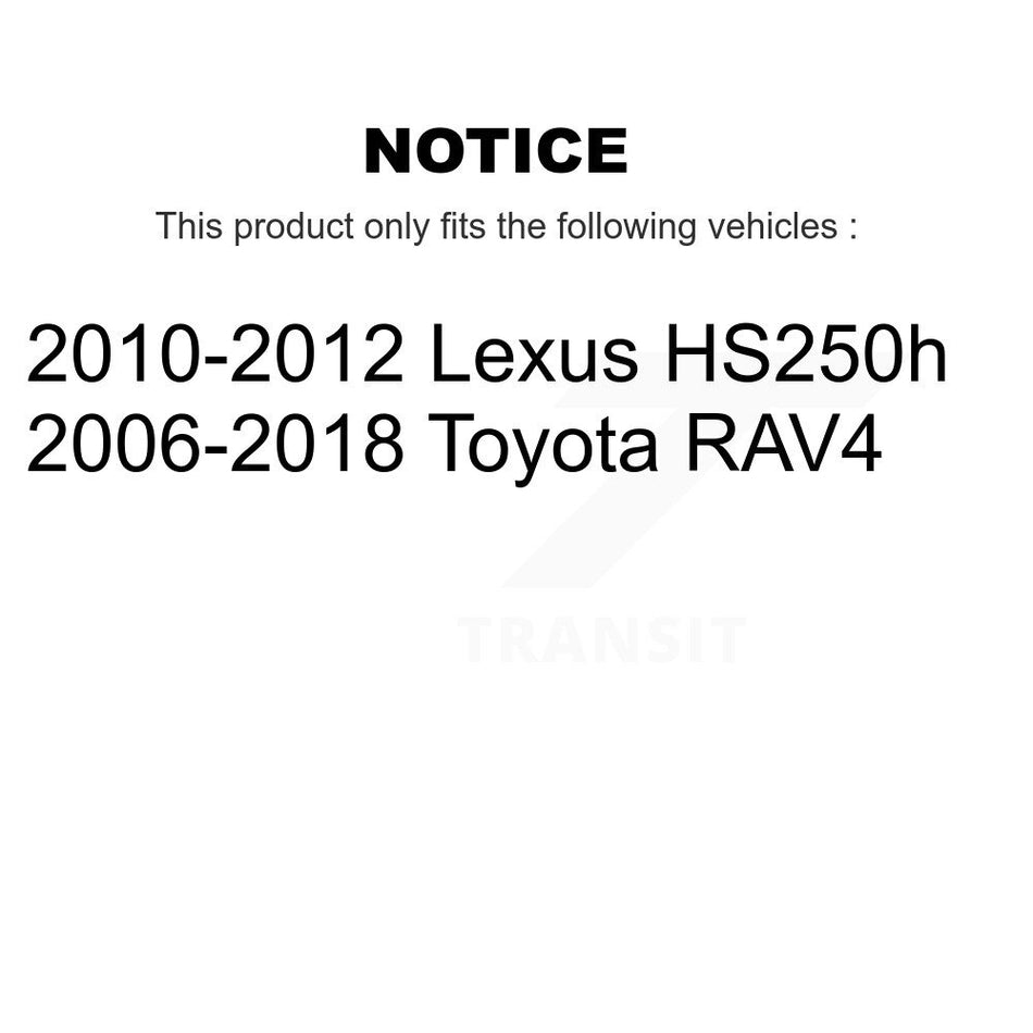 Rear Disc Brake Rotors And Semi-Metallic Pads Kit For Toyota RAV4 Lexus HS250h K8S-101861