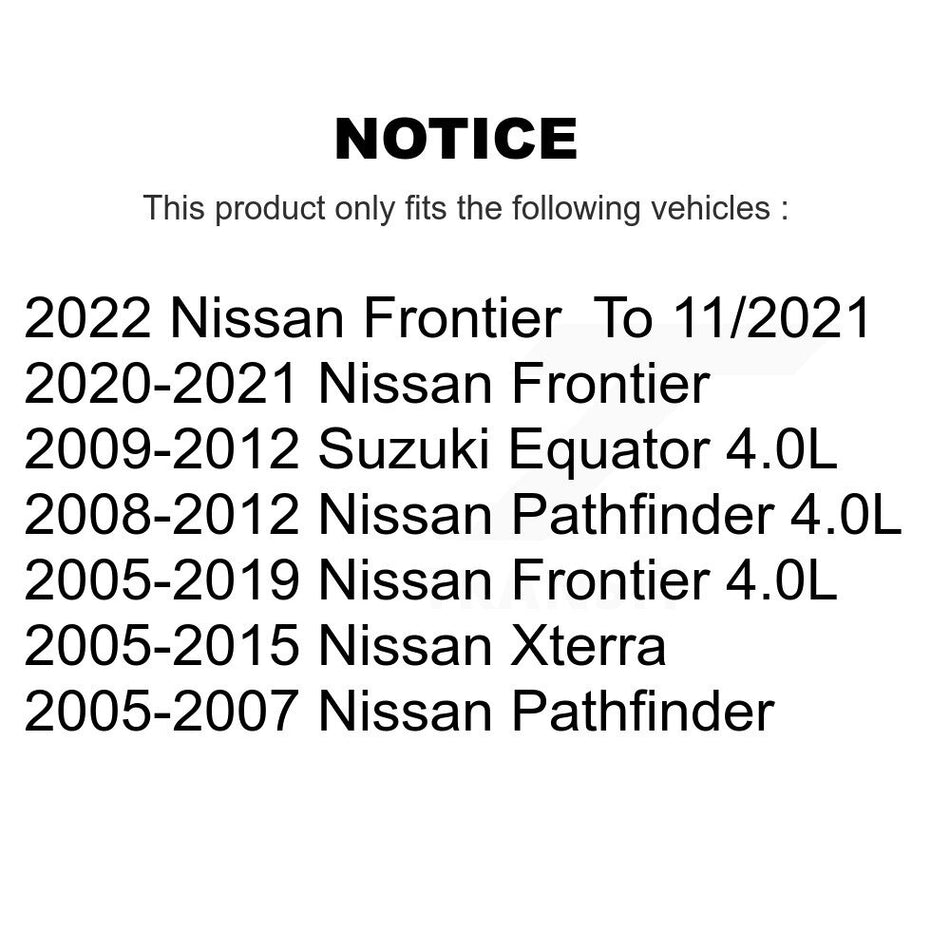 Front Disc Brake Rotors And Ceramic Pads Kit For Nissan Frontier Pathfinder Xterra Suzuki Equator K8T-100464