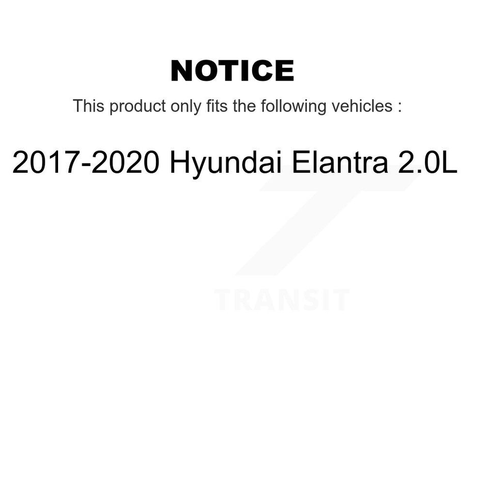 Front Rear Coated Drilled Slotted Disc Brake Rotors And Ceramic Pads Kit For 2017-2020 Hyundai Elantra 2.0L KDT-100378