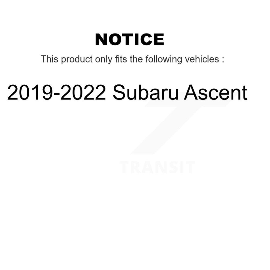 Front Coated Disc Brake Rotors Pair For 2019-2022 Subaru Ascent KG-101623
