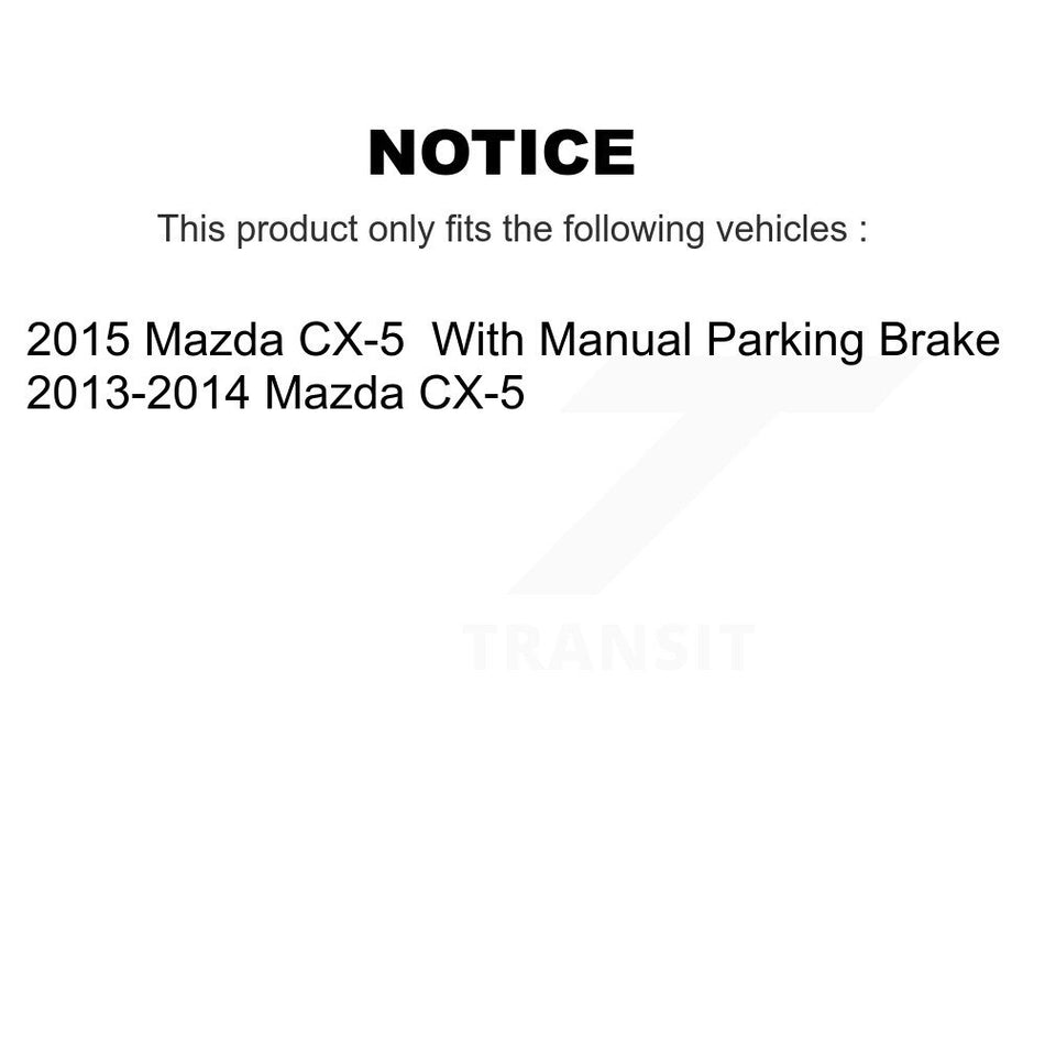 Front Rear Coated Disc Brake Rotors And Ceramic Pads Kit For Mazda CX-5 KGC-101131